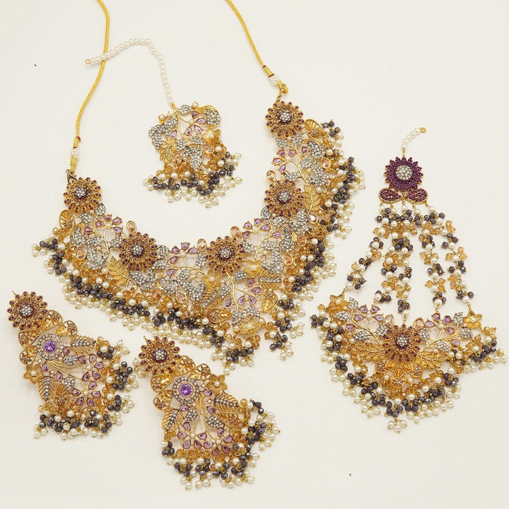 Two Tone Bride's Favourite Briddal Set - tlmjewels