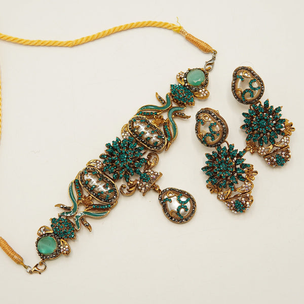 Zinc Turkish Mother Of Pearl Choker Set - tlmjewels