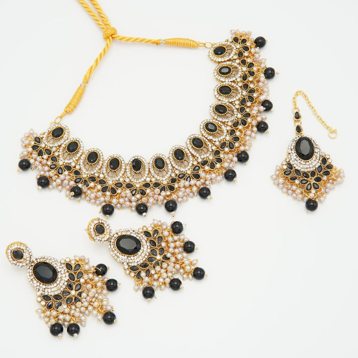 Zircone Semi Bridal Necklace Set - tlmjewels
