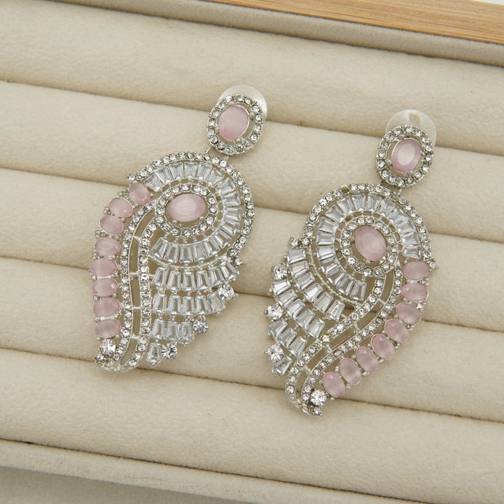 Zirconers Tapers Antique Tone Earrings - tlmjewels