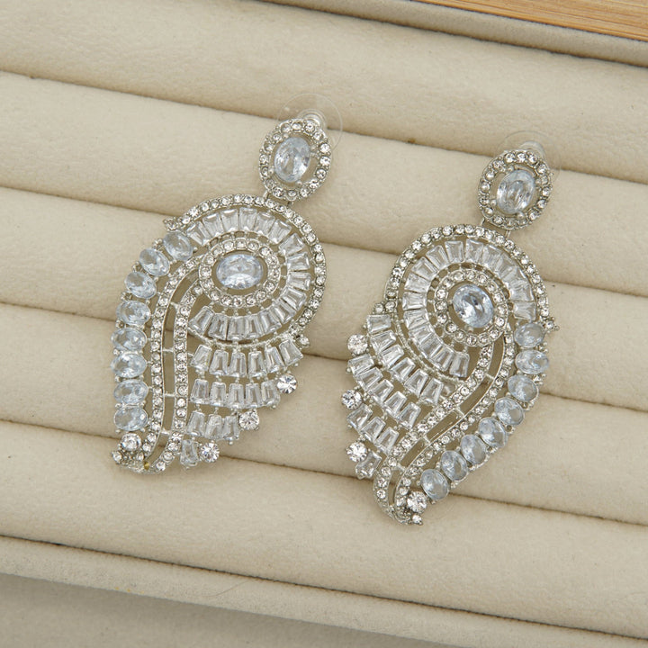 Zirconers Tapers Antique Tone Earrings - tlmjewels