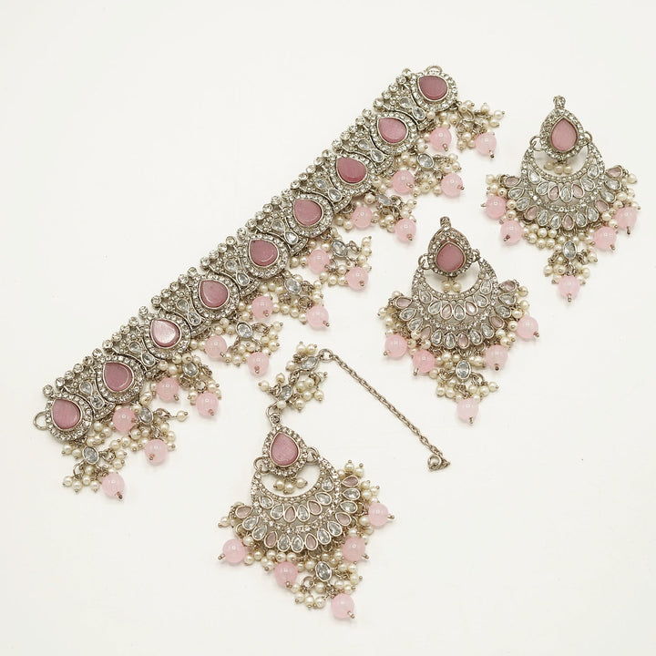 Zircones And Gems Stones Necklace Set - tlmjewels