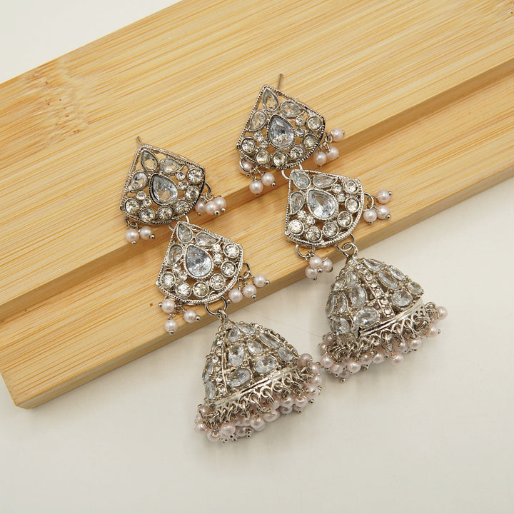 Zircones Filled Layers Jhumkay - tlmjewels