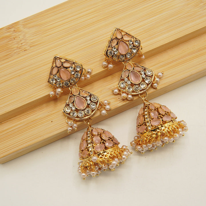 Zircones Filled Layers Jhumkay - tlmjewels