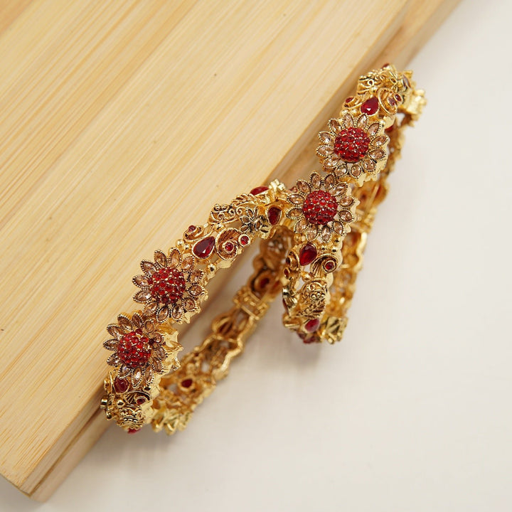 Zircones Full Stones Double Sided Bangles Pair - tlmjewels