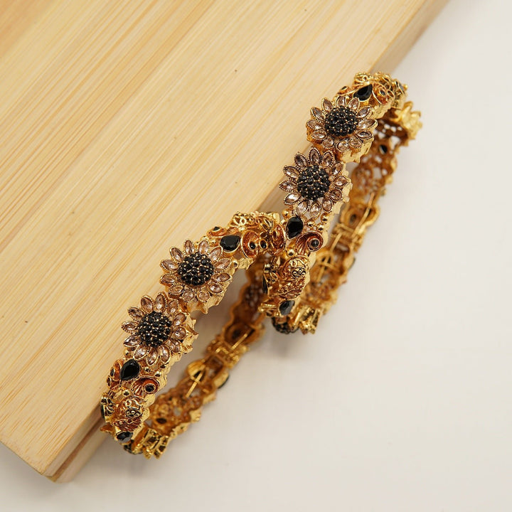 Zircones Full Stones Double Sided Bangles Pair - tlmjewels