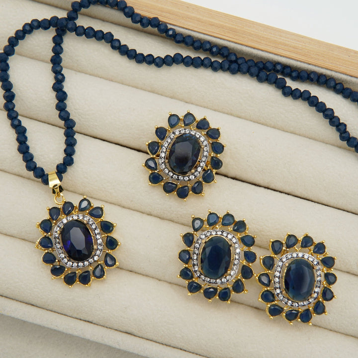 Zircones Party Wear Combo Set - tlmjewels