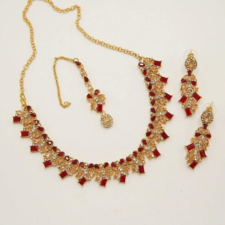 Zircones Party Wear Necklace Sets - tlmjewels