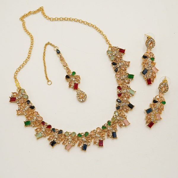 Zircones Party Wear Necklace Sets - tlmjewels