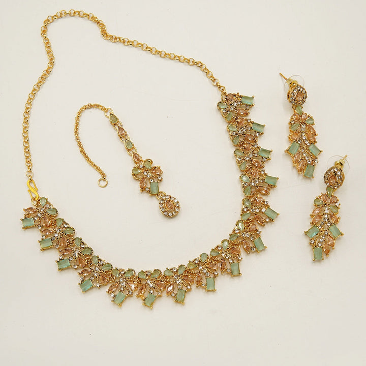 Zircones Party Wear Necklace Sets - tlmjewels