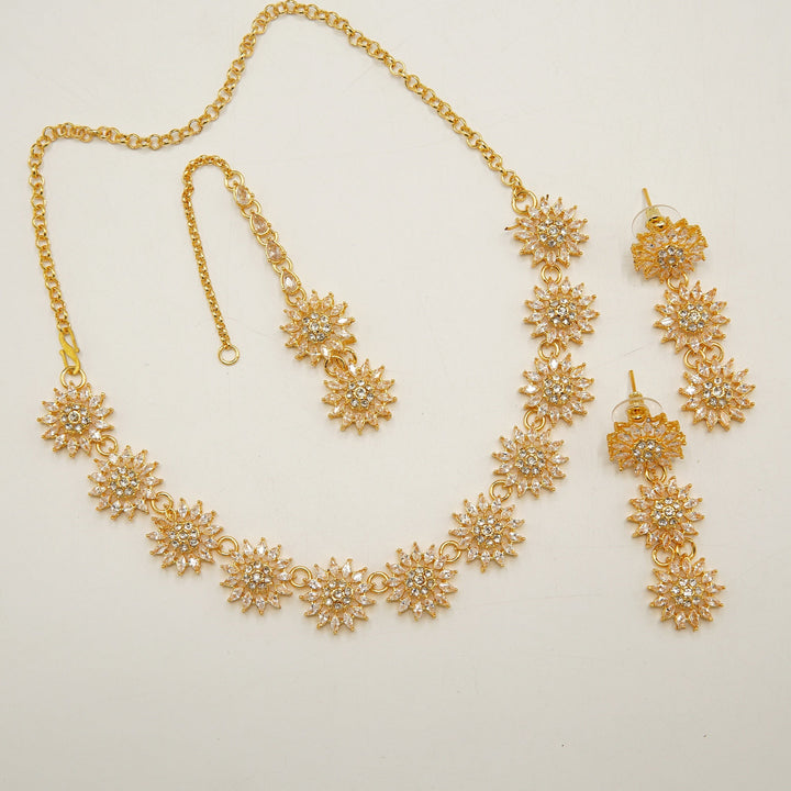 Zircones Sunflower Necklace Set - tlmjewels