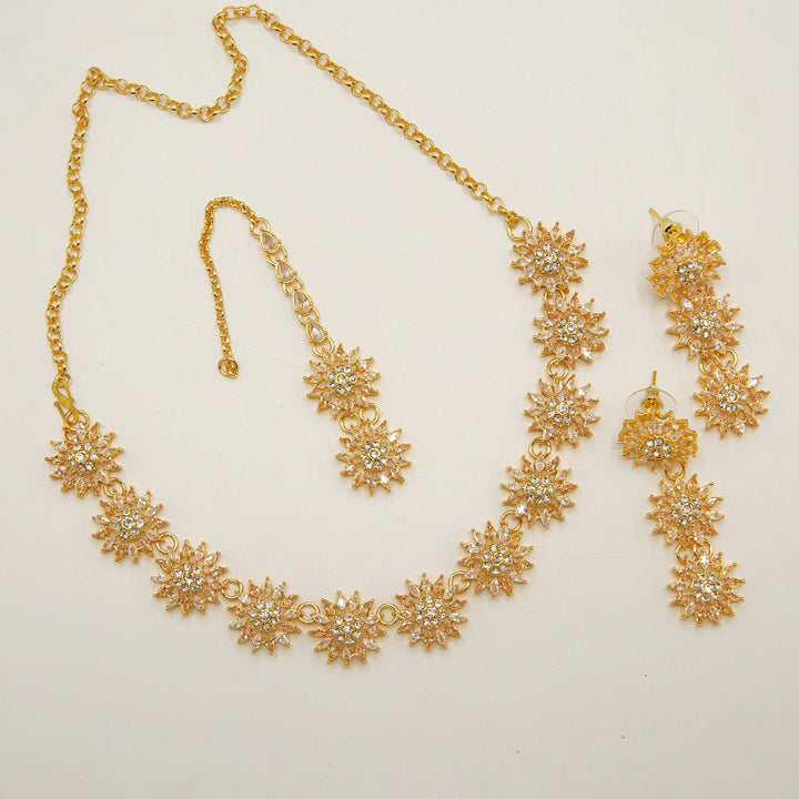 Zircones Sunflower Necklace Set - tlmjewels