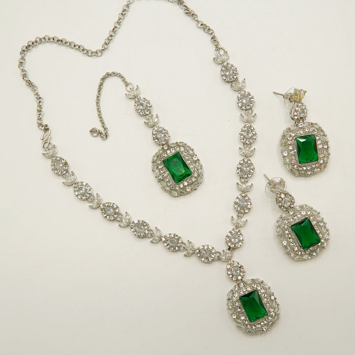 Zirconia Doublets Diamonds Necklace Set - tlmjewels