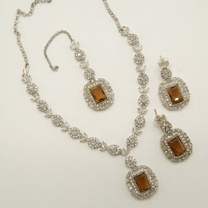 Zirconia Doublets Diamonds Necklace Set - tlmjewels