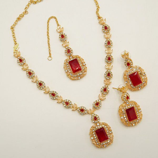 Zirconia Doublets Diamonds Necklace Set - tlmjewels