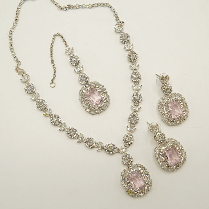 Zirconia Doublets Diamonds Necklace Set - tlmjewels