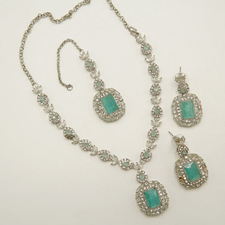 Zirconia Doublets Diamonds Necklace Set - tlmjewels