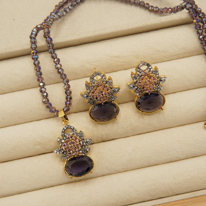 Zirconia Doublets Locket Set - tlmjewels