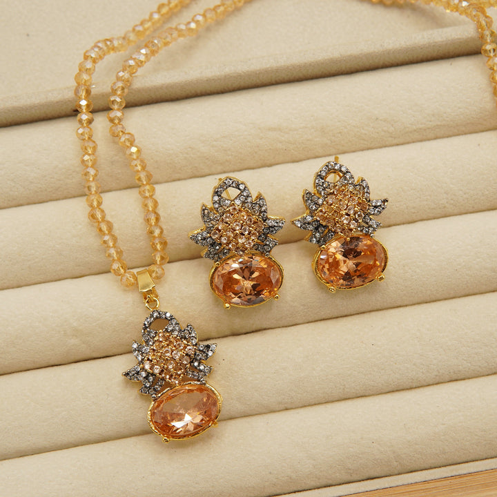 Zirconia Doublets Locket Set - tlmjewels