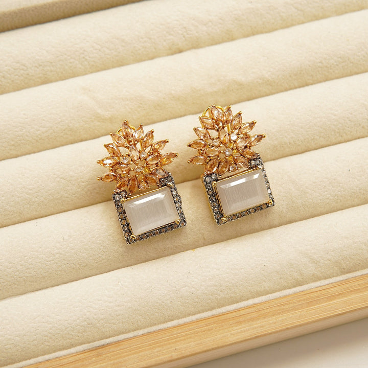Zirconia GemStone Doublets Studs - tlmjewels