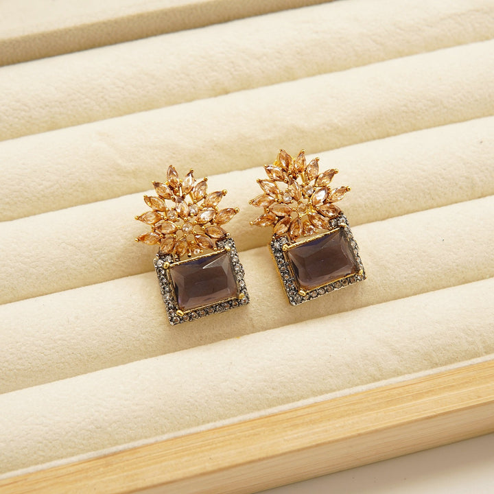Zirconia GemStone Doublets Studs - tlmjewels