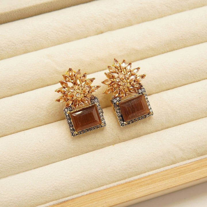 Zirconia GemStone Doublets Studs - tlmjewels
