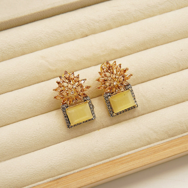 Zirconia GemStone Doublets Studs - tlmjewels