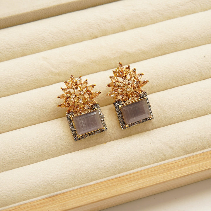 Zirconia GemStone Doublets Studs - tlmjewels