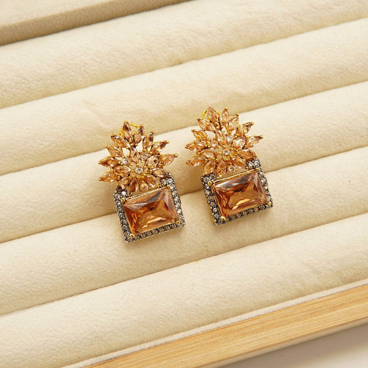 Zirconia GemStone Doublets Studs - tlmjewels