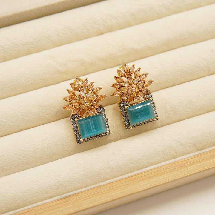 Zirconia GemStone Doublets Studs - tlmjewels
