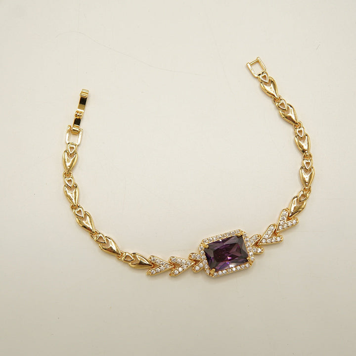 Zirconia Gold Doublets Bracelets - tlmjewels