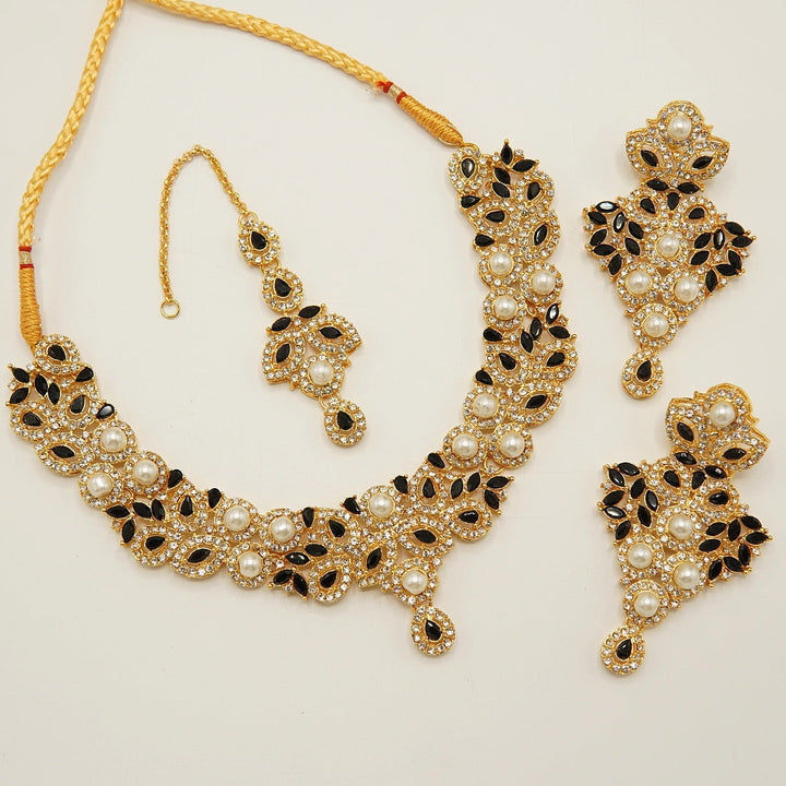 Zirconia Pearl Party Wear Set - tlmjewels