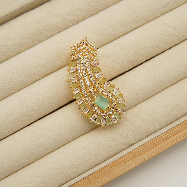 Zirconia Tappers Nail Look Ring - tlmjewels